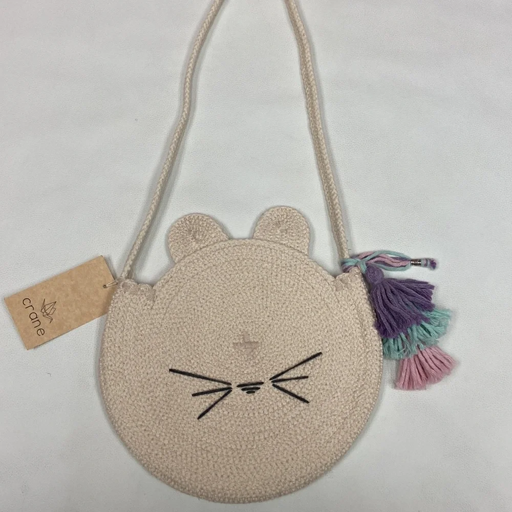 CRANE Guatemala Bolsa Gatita Bag hand crafted cotton rope basket baby decor